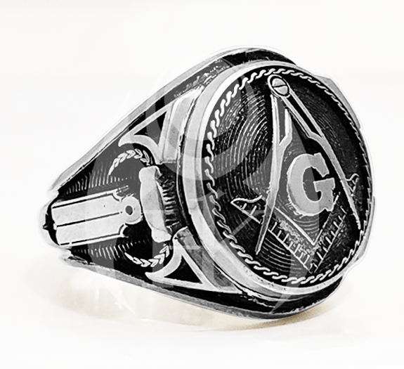 Round Masonic Ring